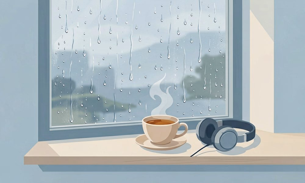 自然白噪音冥想:雨声与海浪声