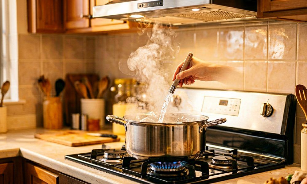 做饭时的声音：锅、水与抽油烟机