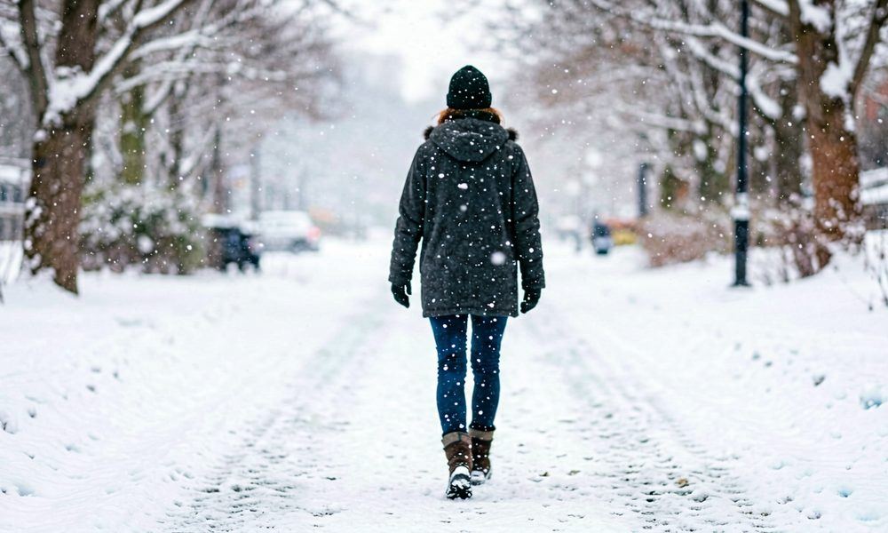 雪中散步:冷与静的交响