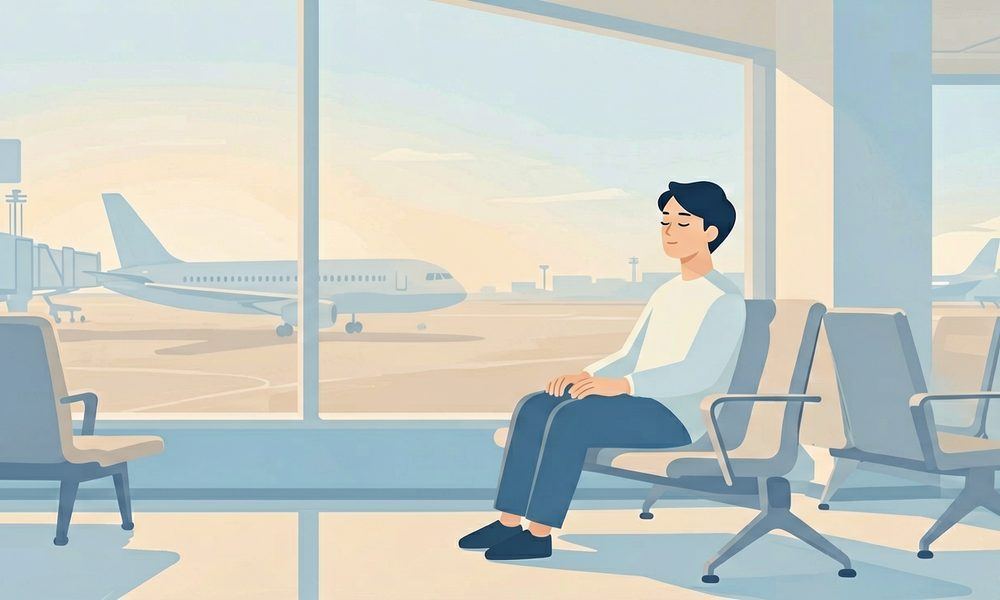 飞行前的冥想:高空之旅的平静准备