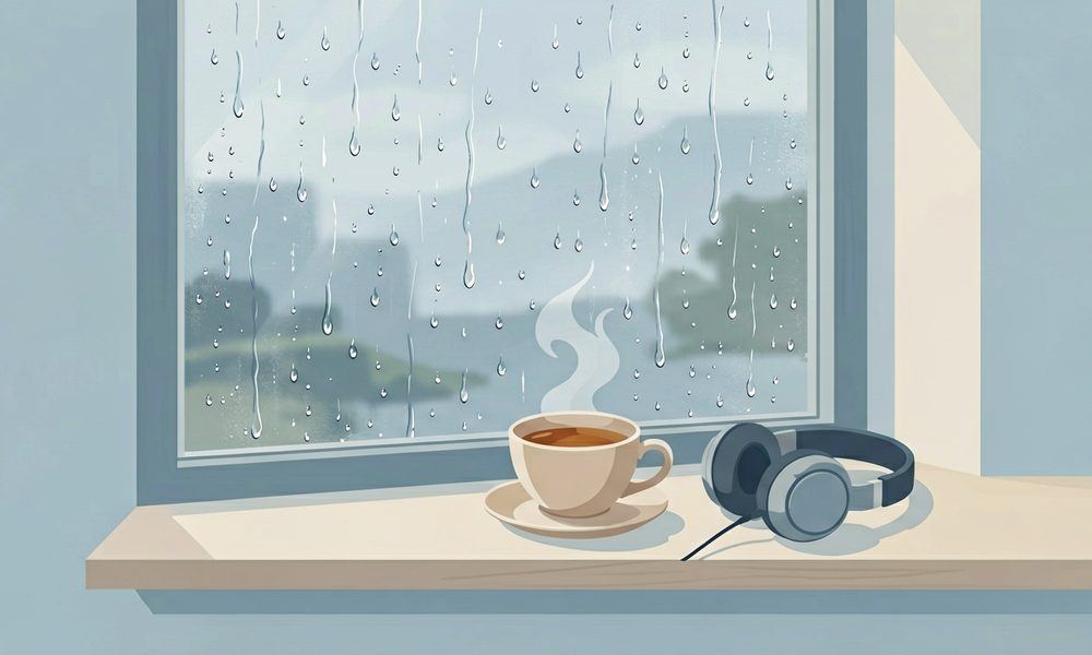 自然白噪音冥想:雨声与海浪声