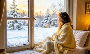冥想与雪天早晨：冬日里的温暖唤醒