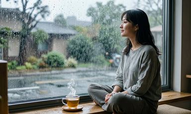 冥想与雨天:听着雨等天晴